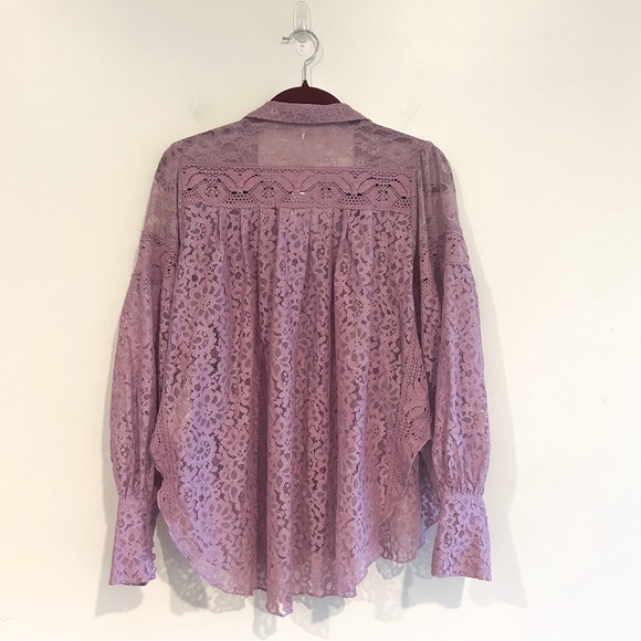 Free People Out West Top Lilac Lace Top Size Small NWT - Picture 5 of 14